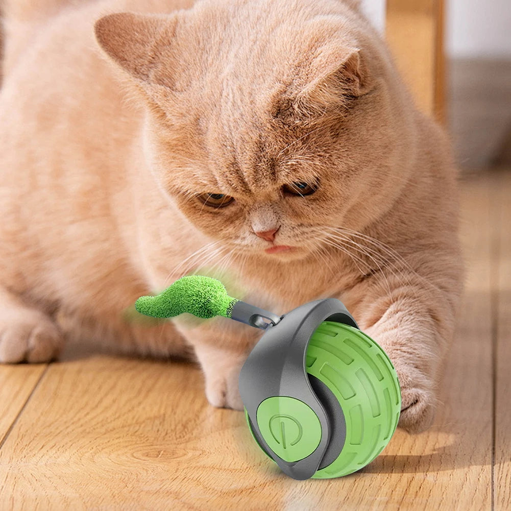 Cat Interactive Ball Toys Rechargeable Smart Pet Electric Toy Dog Cat Training Imitate Mouse Cat Training Teaser Kitten Cat Ball