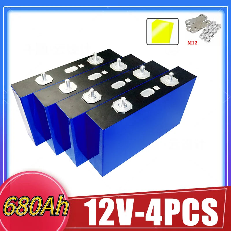3.2V 105AH 230AH 250AH 280AH 304K 314AH 680AH EVE LifePO4 Battery Grade A Rechargeable DIY 12V 24V 48V for RV EV Home Energy