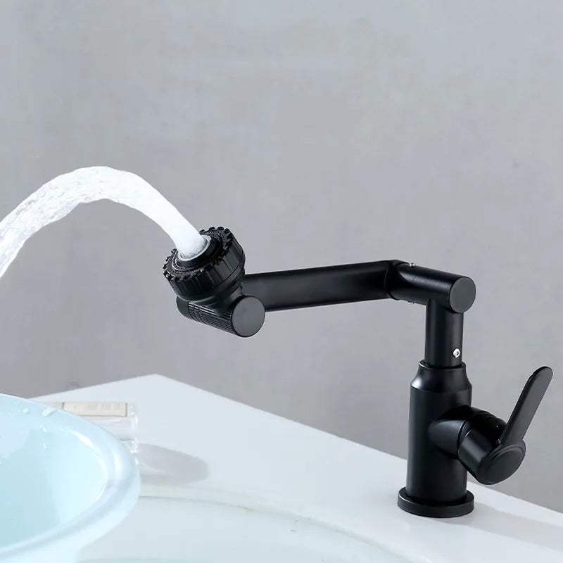Stainless Steel Universal 1080° Rotary Faucet, Hot And Cold Water Faucet Double Outlet Mode, Suitable For Bathroom Kitchen Sink