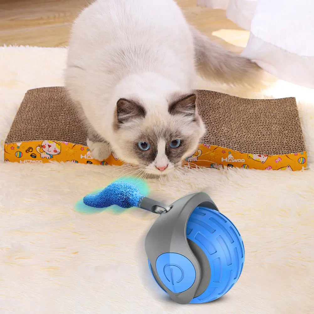 Cat Interactive Ball Toys Rechargeable Smart Pet Electric Toy Dog Cat Training Imitate Mouse Cat Training Teaser Kitten Cat Ball