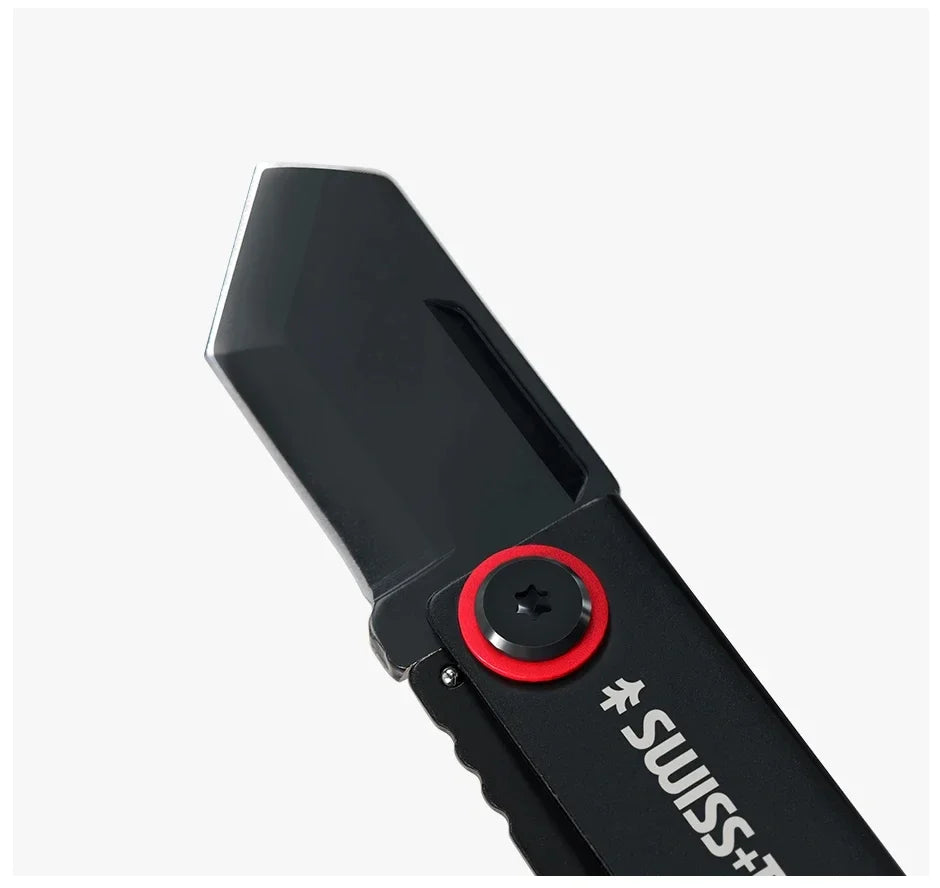 SWISS TECH Outdoor Stainless Steel Mini Folding Pocket Knife Portable Package Opener Unboxing Tool Keychain