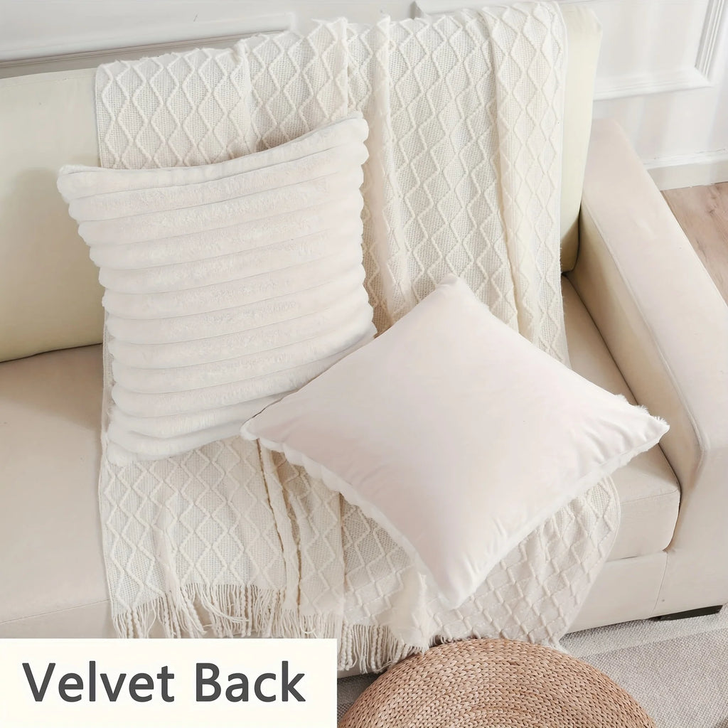 1pc Stripe Corduroy Pillow Case Creative Home Fabric PillowCushion For Sofa Bedroom Car, Home Decoration Home Decor Room Decor