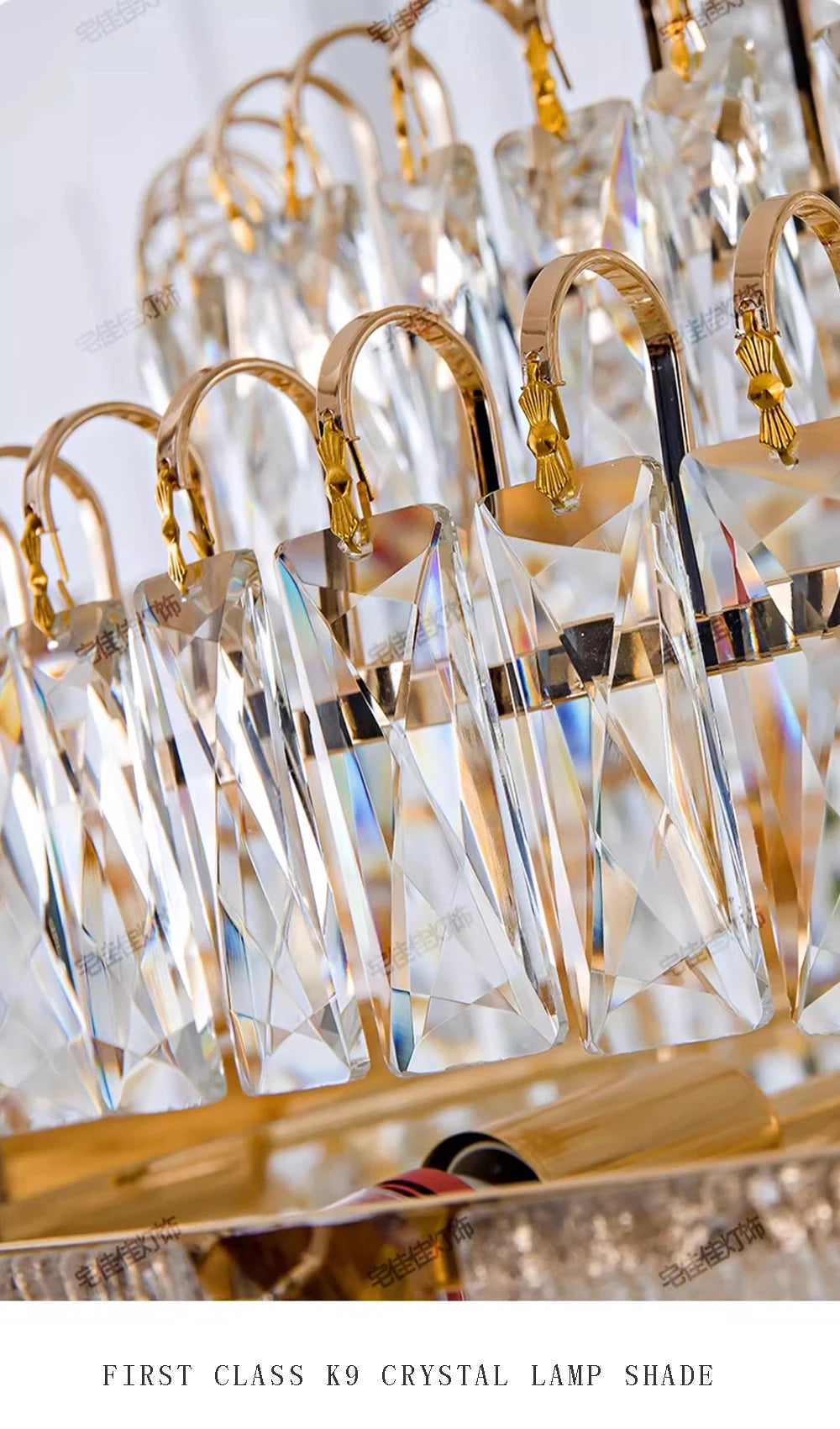 Cristal Lustres for Staircase Villa Duplex Chandelier Crystal Luxury Large Gold Nordic Home Decoration Led High-end Hanging Lamp