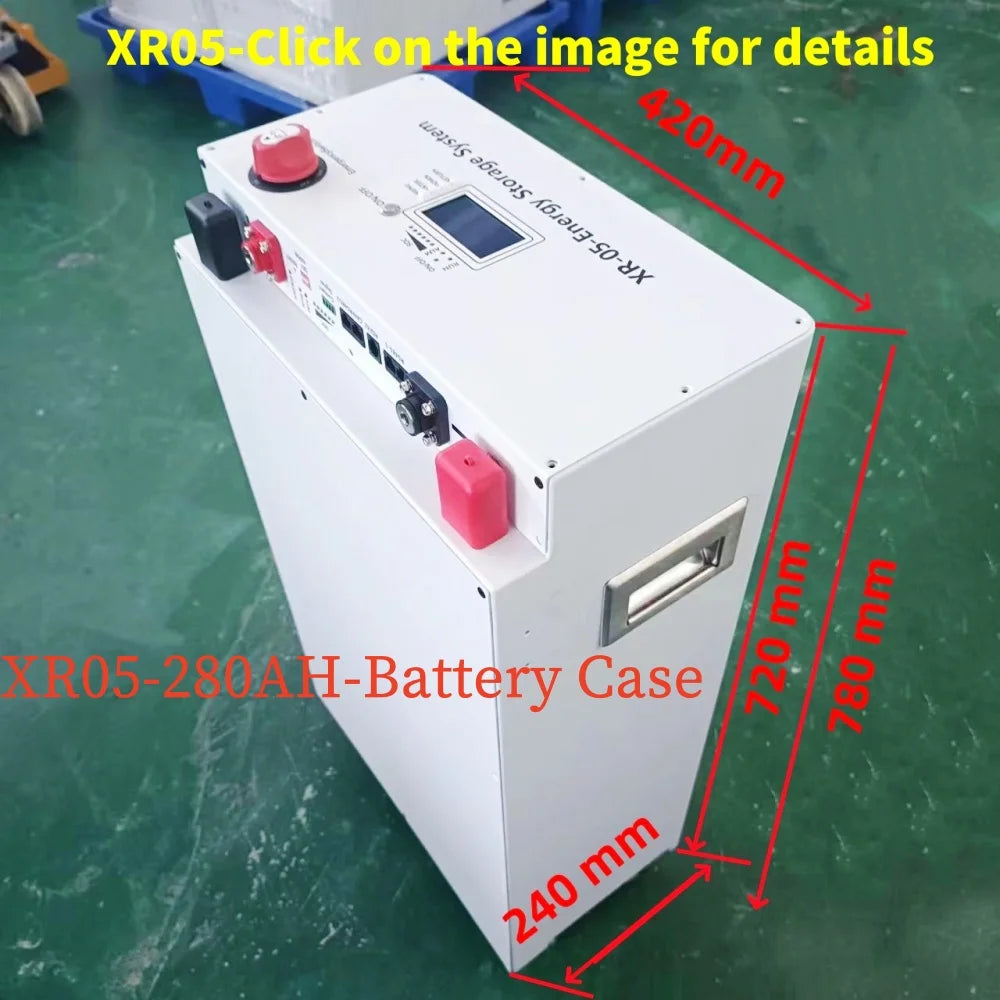 XR08-48V280AH 16S48V Solar Home Energy Storage LiFePO4 Battery bank/Case/Box DIY Kit for JK-BMS-3.2LCD EVE CATL 280AH 302AH