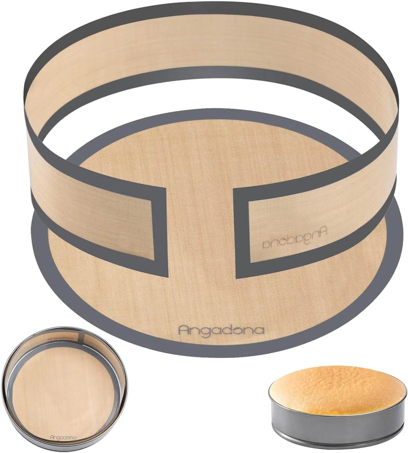 Detachable Baking Mat - Non-stick High-Temp Fiberglass Silicone, Cake Bread Liner Reusable Baking Pan Mat Kitchen Accessories