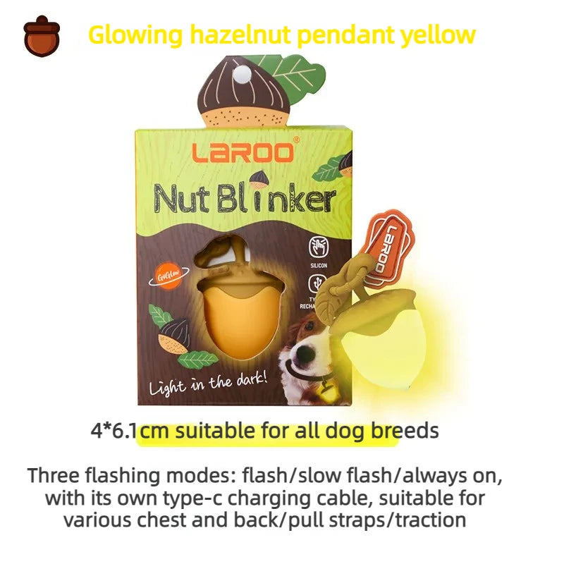 Dog Glow-in-the Dark Pendant Walk Dogs Pet Fun Led Rechargeable Pendants Waterproof Night Prevent Lost Pet Products Accessories