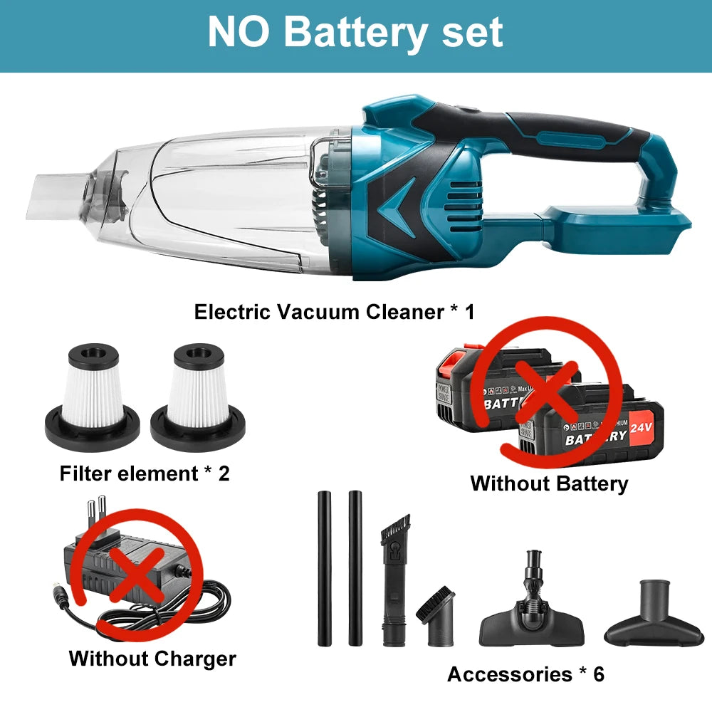 10000PA Electric Vacuum Cleaner Cordless Handheld Home Car Dual Use for Home Pet Hair Cleaning Power Tool For Makita 18V Battery