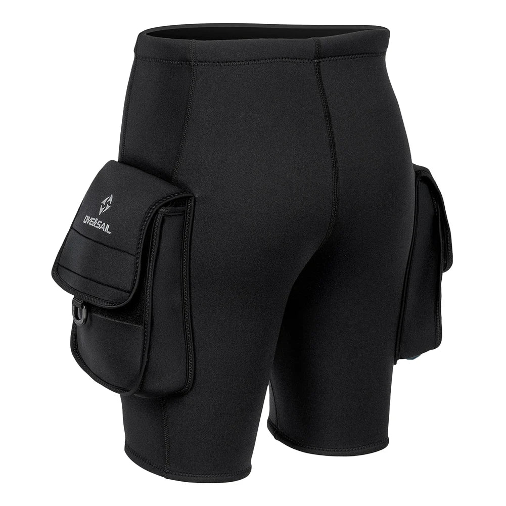 Neoprene Tech Shorts 3mm & Pocket Scuba Diving Tech Pants Wetsuit Shorts Pants for Swimming Surfing Snorkeling Diving Keep Warm