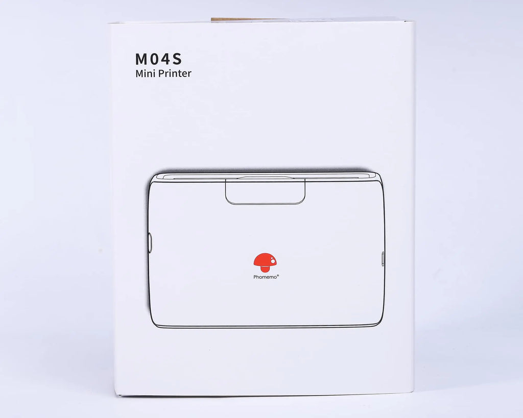 Phomemo M04S 110mm Portable Printer 304dpi Bluetooth Inkless Thermal Printer Support 53/80/110mm Thermal Paper for Mobile Phone