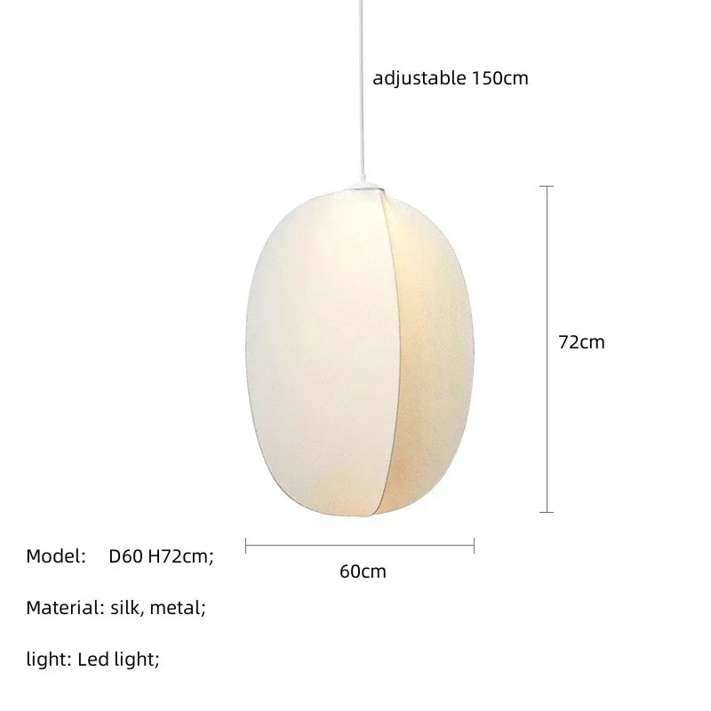 Vintage Industrial Art Cloth Fabric Paper LED Pendant Lights Creative Hand Knitted Lamps for Bedroom Home Decoration Chandelier