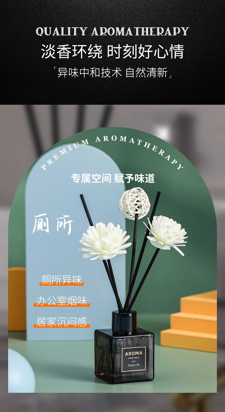 50ml Home Series Aromatherapy Reed Diffuser Oil Long Lasting Indoor Home Perfume Air Freshener Oil Set for Hotel Home Toilet