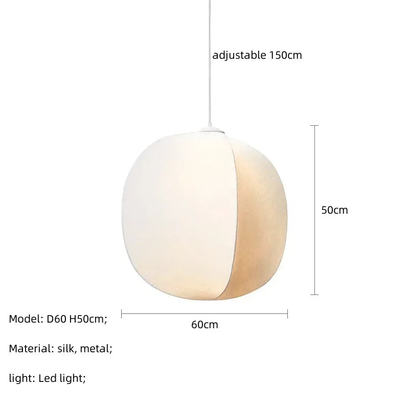 Vintage Industrial Art Cloth Fabric Paper LED Pendant Lights Creative Hand Knitted Lamps for Bedroom Home Decoration Chandelier