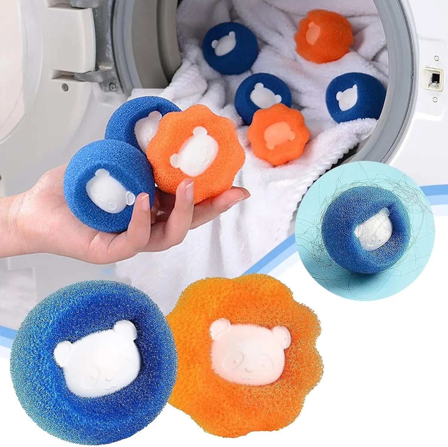 3-10 Pcs Reusable Laundry Balls Pet Hair Remover Washing Machine Lint Catcher Filter Balls Lint & Fur Remover for Clothes Home