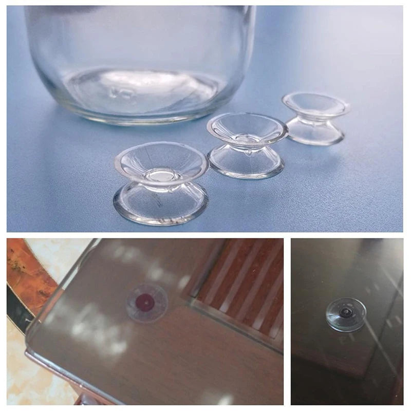 5/20PCS Double Sided Suction Cup DIY Oxygen Tube Fixed Sucker Pads Glass Car Window Kitchen Table Top Spacer Holders 20/30/35mm
