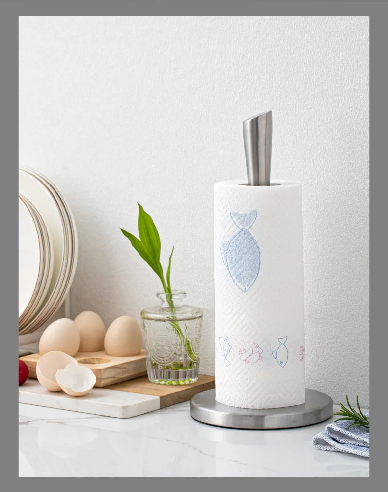 The Kitchen Vertical Tissue Holder Tissue Holder Restaurant Roll Paper Rack Stainless Steel Table Towel Holder Without Punching