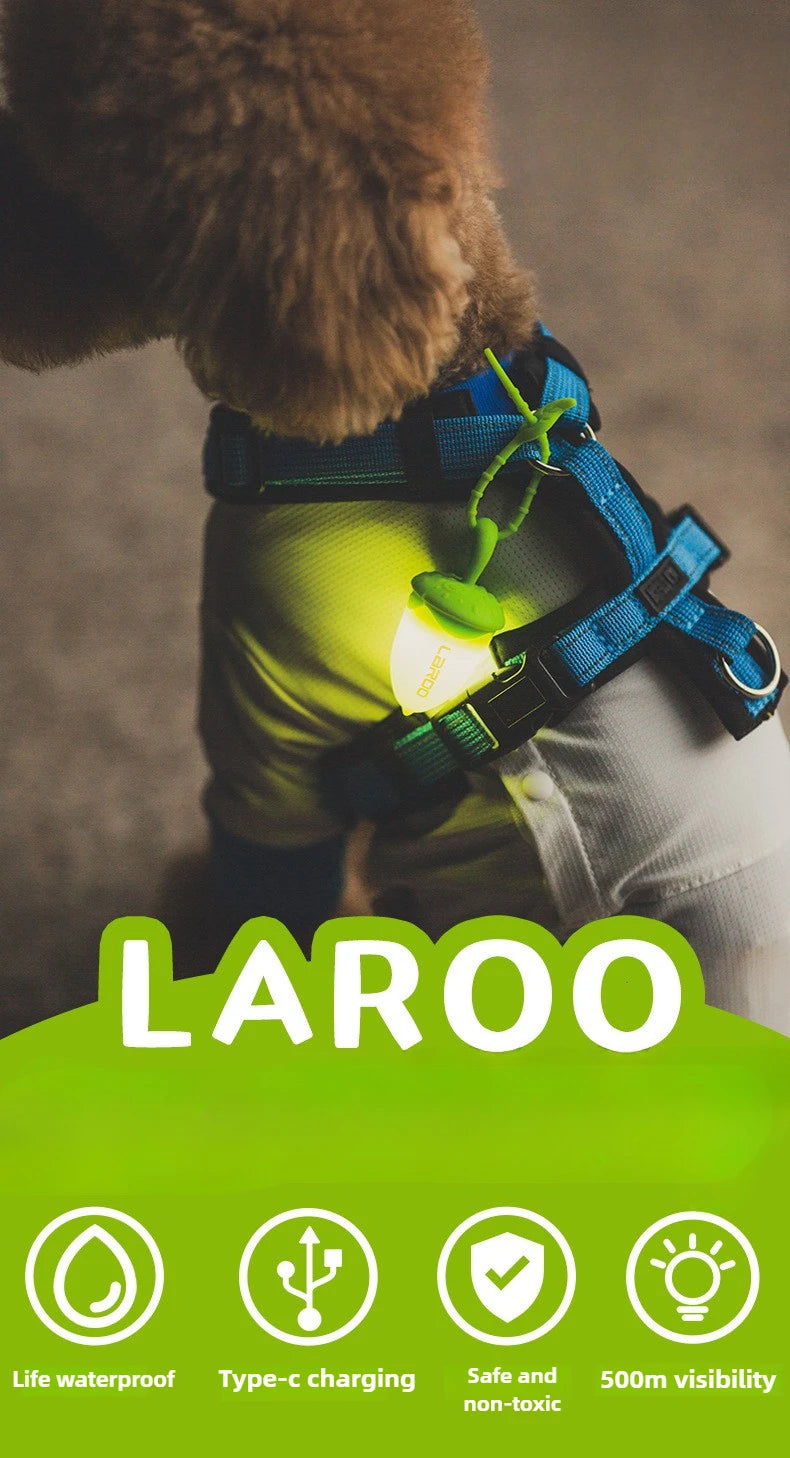 Dog Glow-in-the Dark Pendant Walk Dogs Pet Fun Led Rechargeable Pendants Waterproof Night Prevent Lost Pet Products Accessories