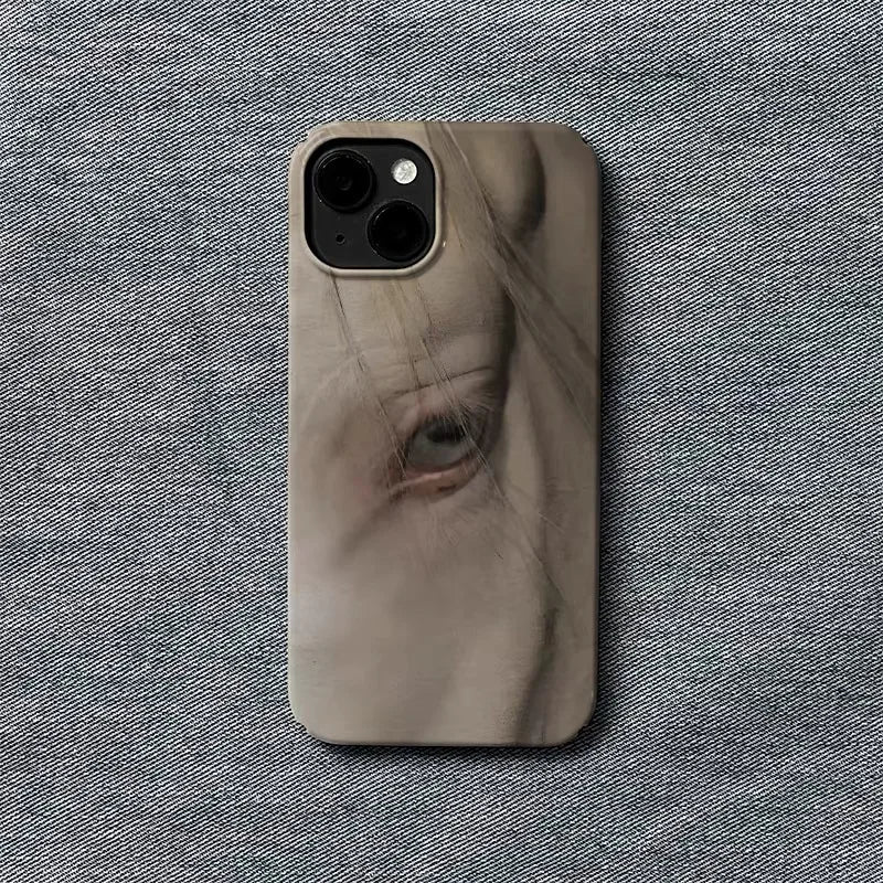 Ins Korean Brown White Horse Phone Case for IPHONE 17 Air 16E 15 PROMAX 14 Plus 13 12 MINI 11 PRO 16Plus XR Acrylic Phone Cover