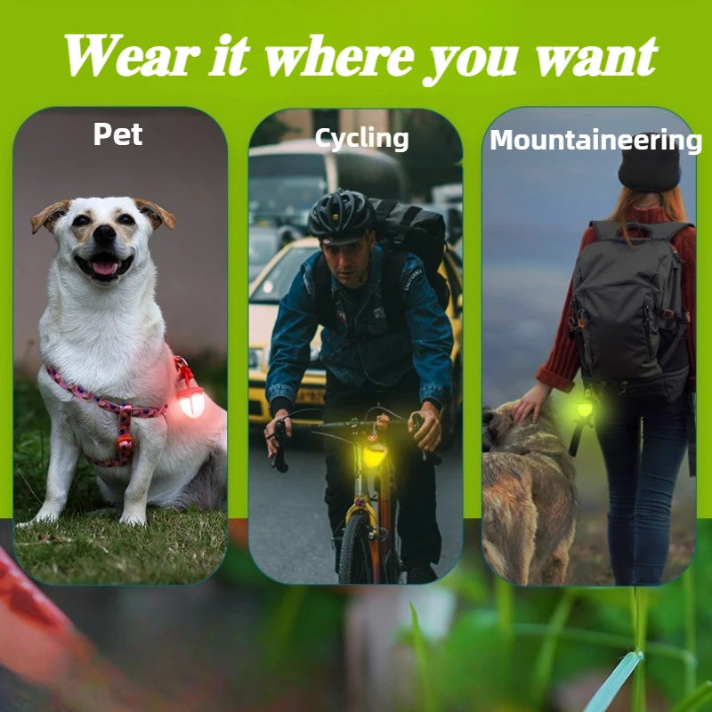 Dog Glow-in-the Dark Pendant Walk Dogs Pet Fun Led Rechargeable Pendants Waterproof Night Prevent Lost Pet Products Accessories