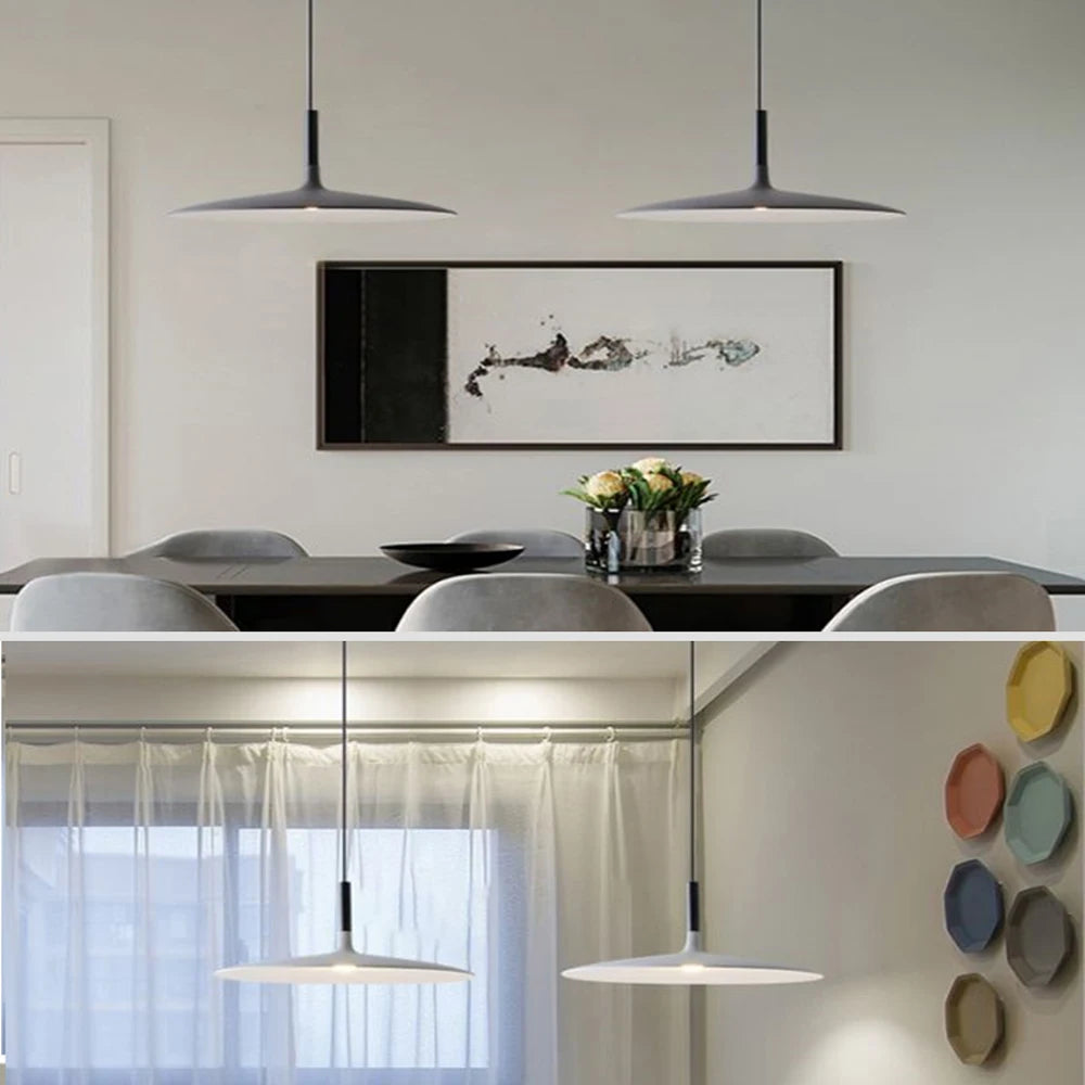 Modern Nordic Pendant Lights Minimalist Hanging Lamps Art Designer Metal LED Chandelier for Kitchen Living Bedroom Bar Decro