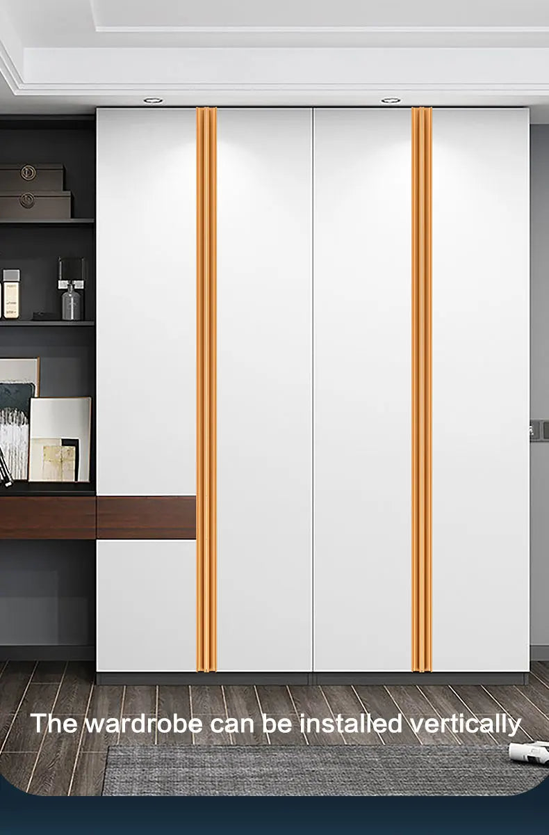 Concealed Edge Banding Kitchen Cabinet Door Recessed Handles Drawers Finger Pulls With 18mm Wood Boards G-Shape Groove-Free
