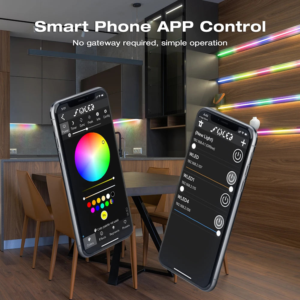 GLEDOPTO WLED Addressable RGB IC LED Strip Controller Smart App Control 800 ICs Home Tech LED Multi Dream Lighting Colorful ESP