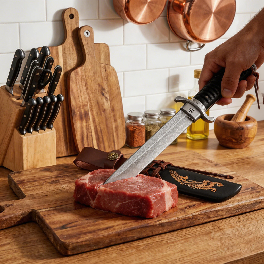 Multifunctional Japanese Damascus kitchen knife, a professional sashimi and sushi knife, suitable for deboning and slicing fish