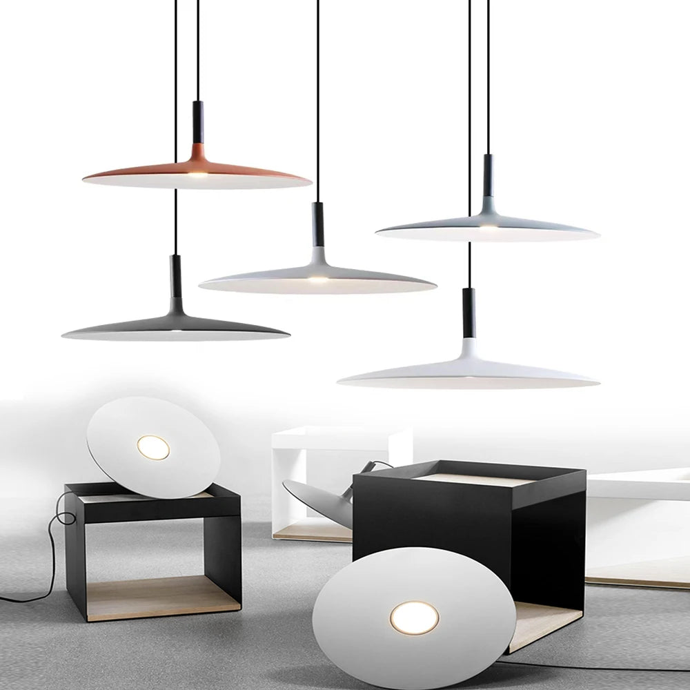 Modern Nordic Pendant Lights Minimalist Hanging Lamps Art Designer Metal LED Chandelier for Kitchen Living Bedroom Bar Decro