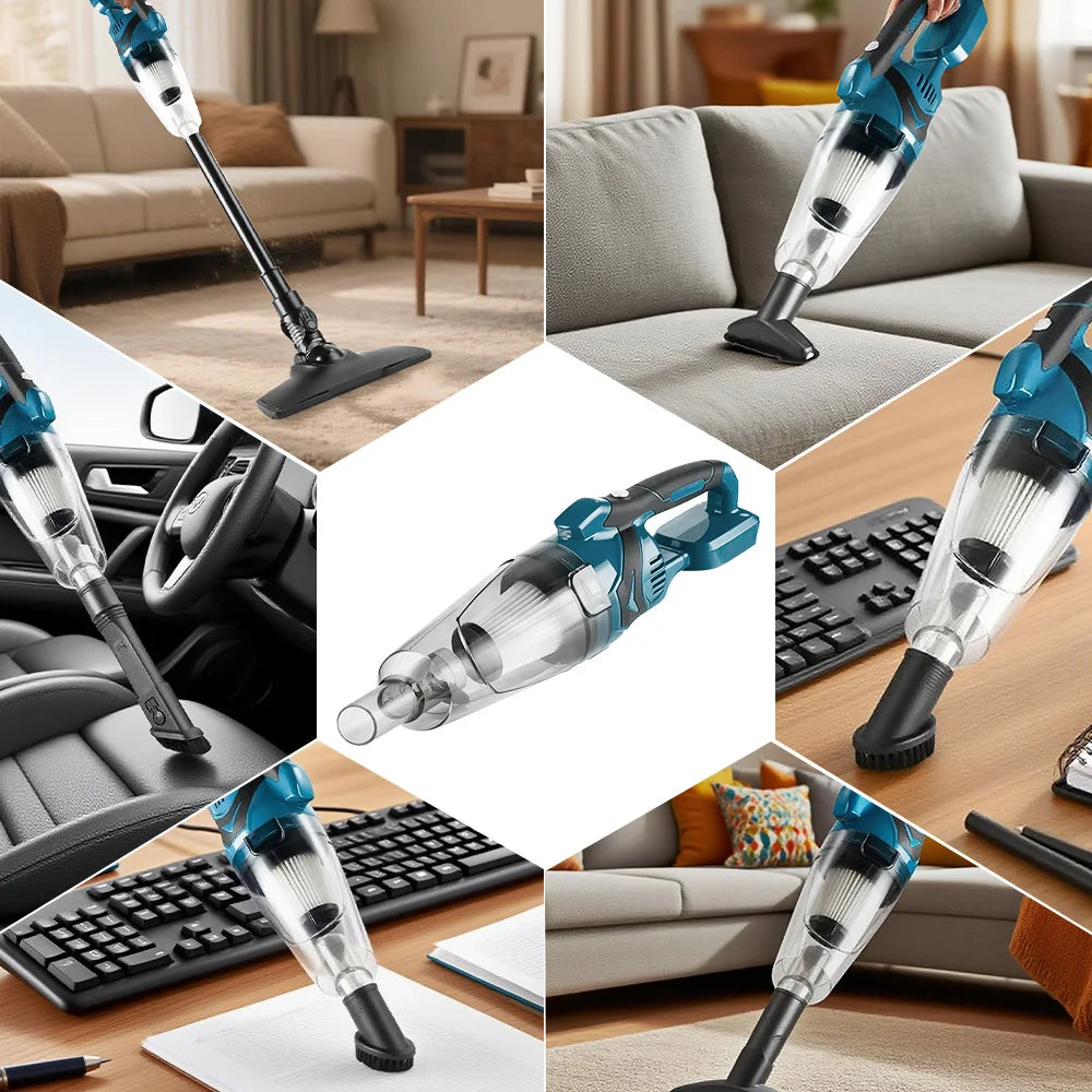 10000PA Electric Vacuum Cleaner Cordless Handheld Home Car Dual Use for Home Pet Hair Cleaning Power Tool For Makita 18V Battery