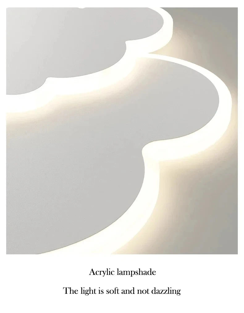 Cloud Shaped Children's Room Bedroom LED Ceiling Lamp Nordic Modern Living Room Decoration Home Dining Room Kitchen Chandelier
