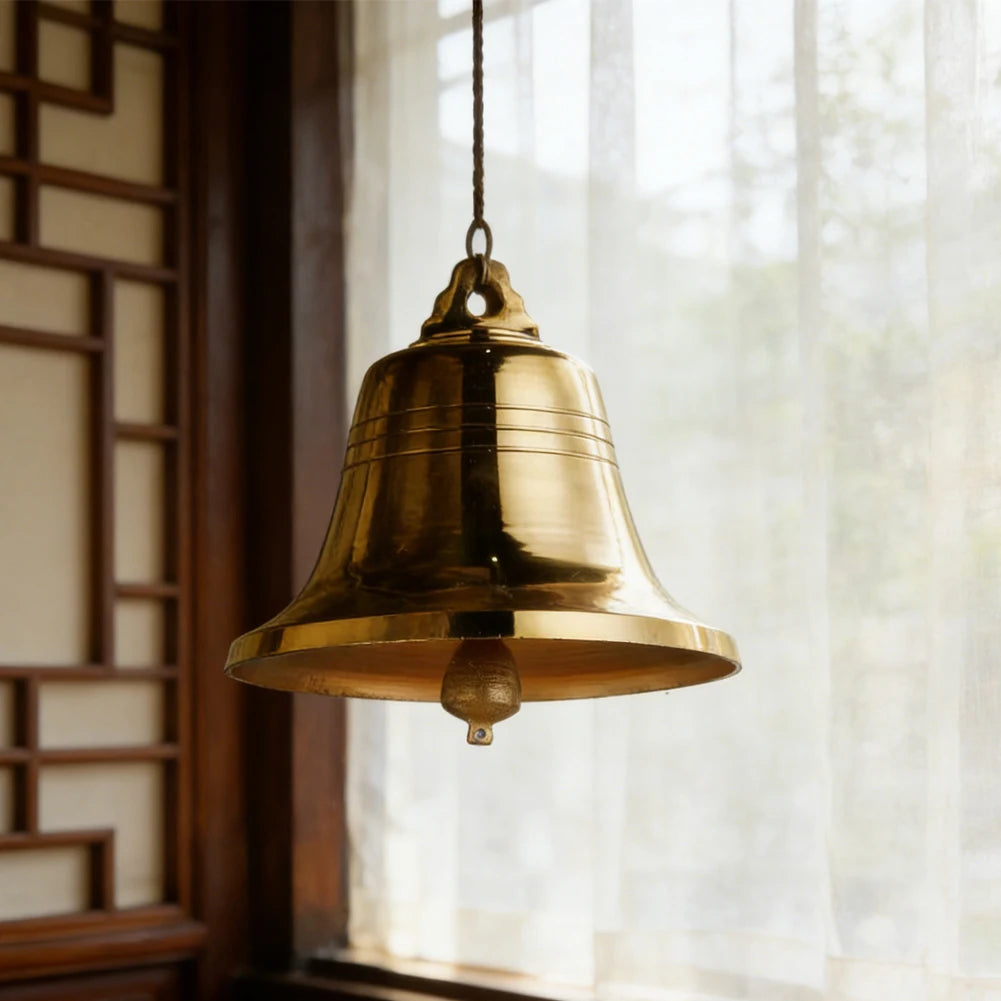 1pc Brass Bell Pendants 5/6/7Inch Wind Bell Hanging Decoration Jingle Bells For Festival Party Garden Home Decor Wind Chimes