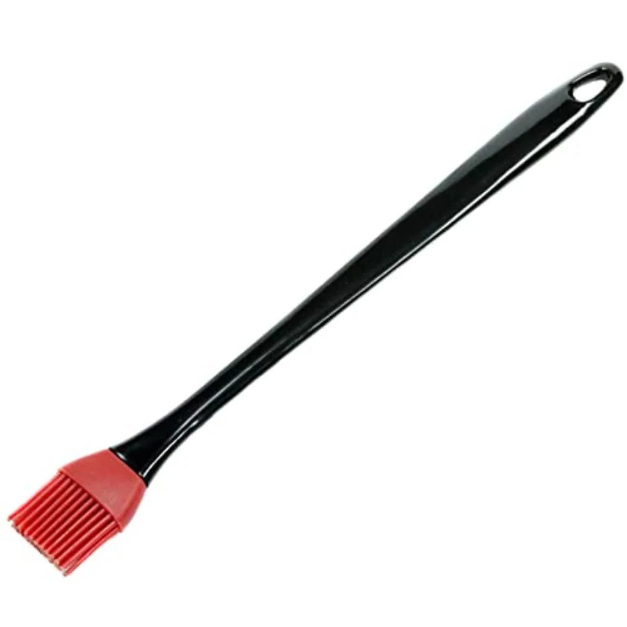 14 inch Silicone Basting Brush Black Red for Cooking BBQ Kitchen Use Durable Heat Resistant Non Stick