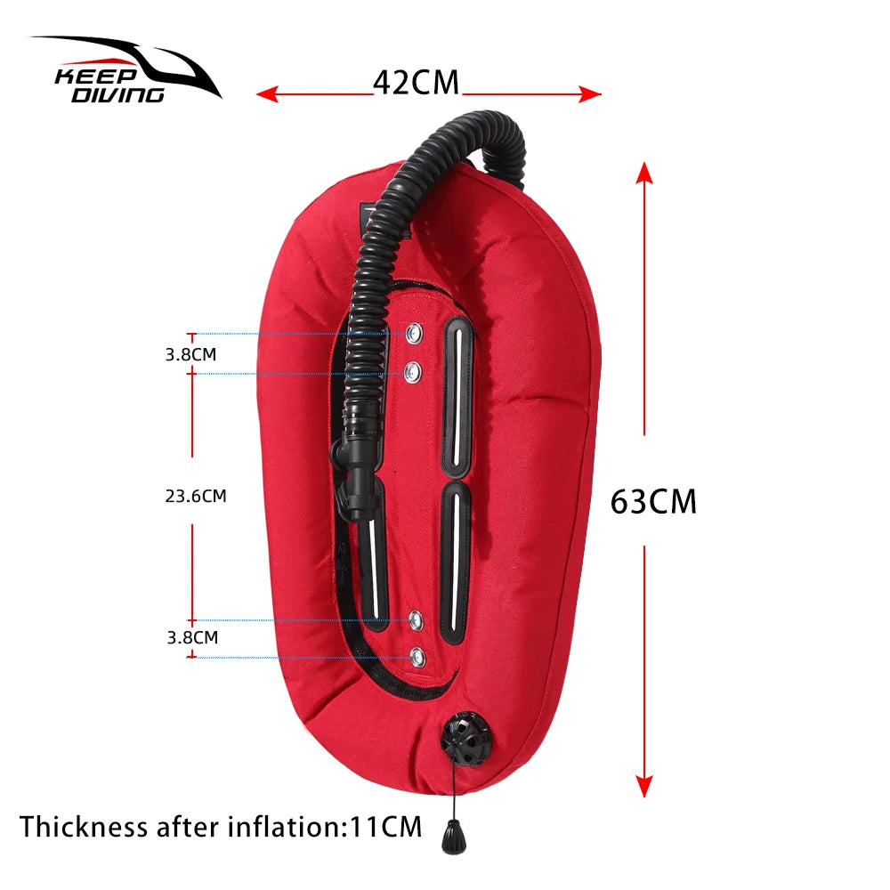 1Pcs 30LBS Scuba Diving BCD Donut Wing Single Tank Tech Dive Cylinder Buoyancy Compensator Safety Equipment