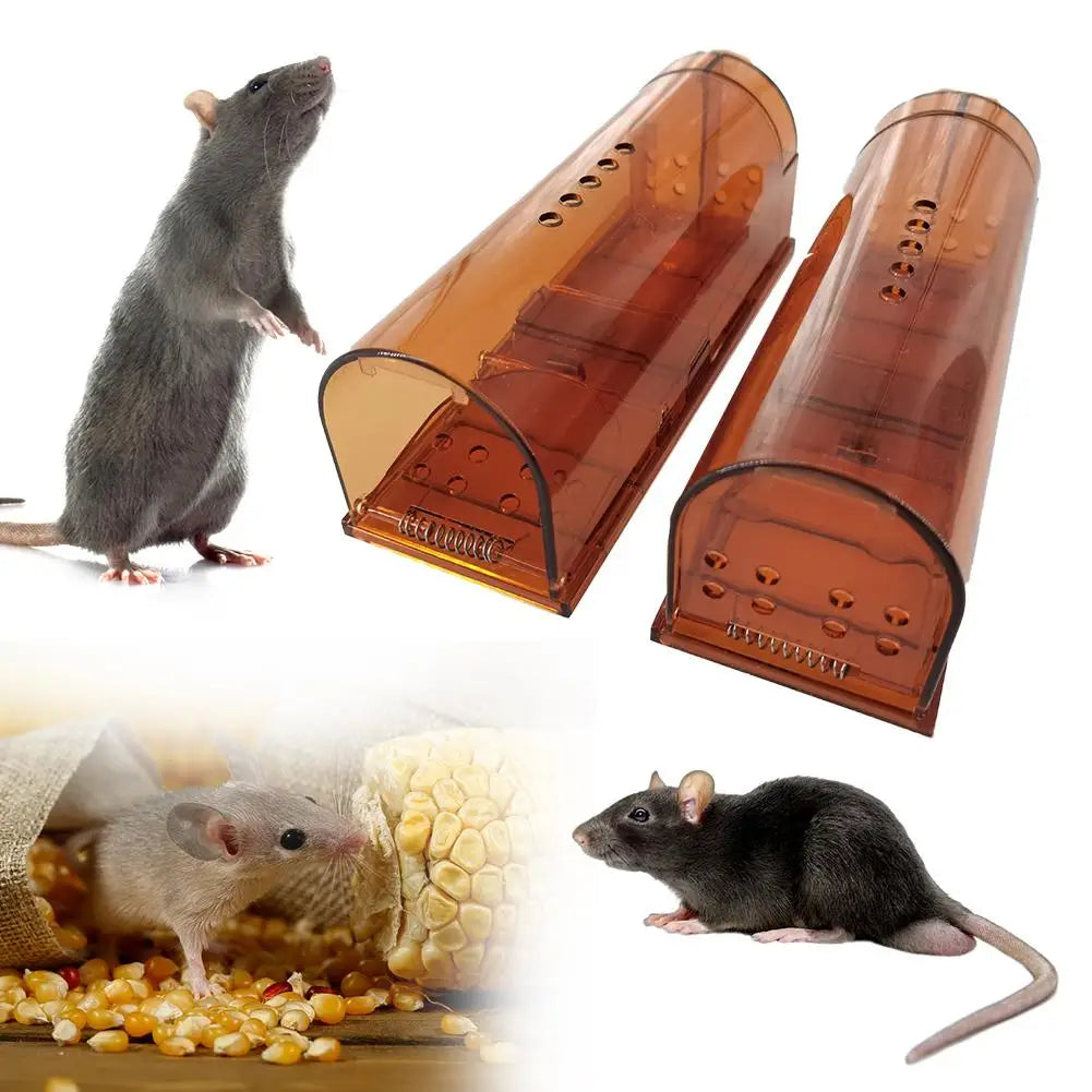 Reusable Mouse Trap Cage - Humane No Kill Rodent Catcher for Pet Control 1Pc Mouse Trap Cage Strong Mousetrap K6K9