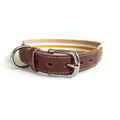 Pet Collar Dog Collar Genuine Leather Cowhide Woven Webbing Polyester Cotton Collar Large and Small Dogs Pet Supplies