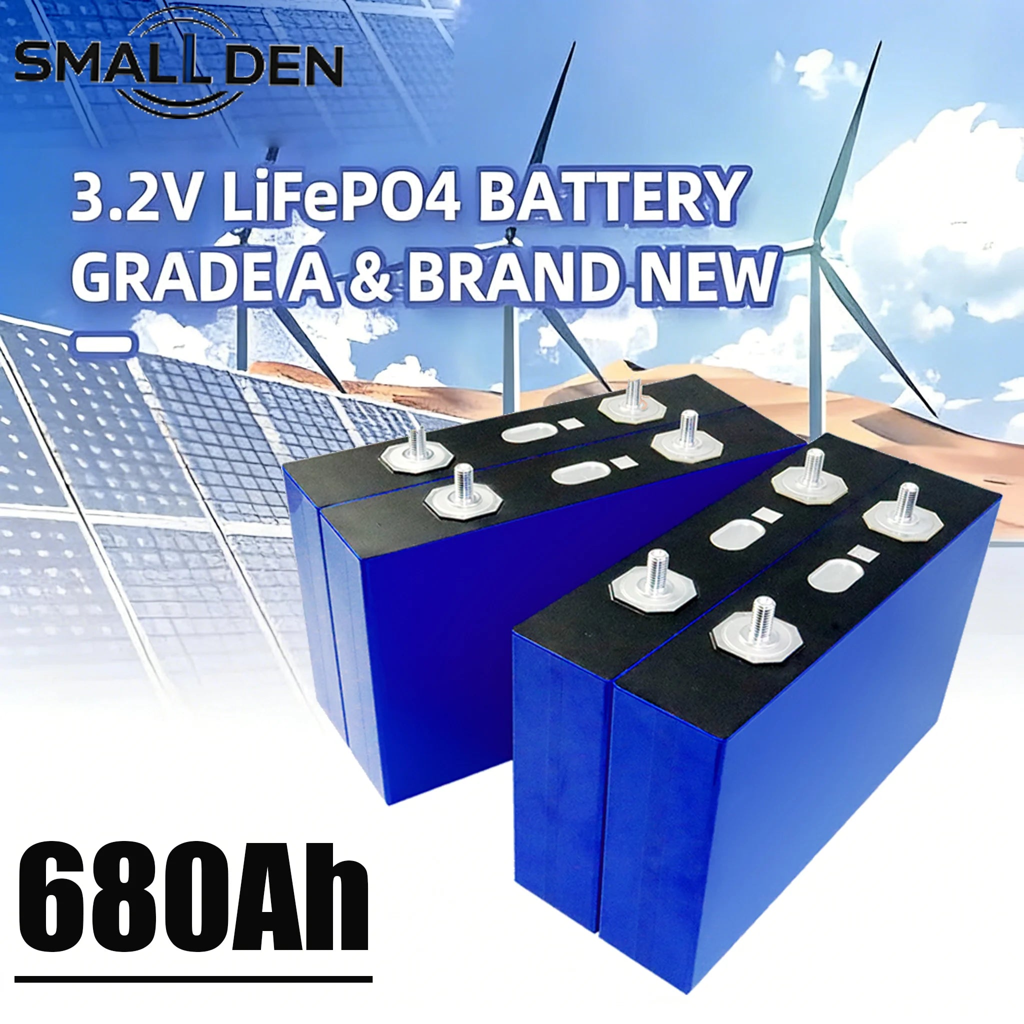 3.2V 105AH 230AH 250AH 280AH 304K 314AH 680AH EVE LifePO4 Battery Grade A Rechargeable DIY 12V 24V 48V for RV EV Home Energy