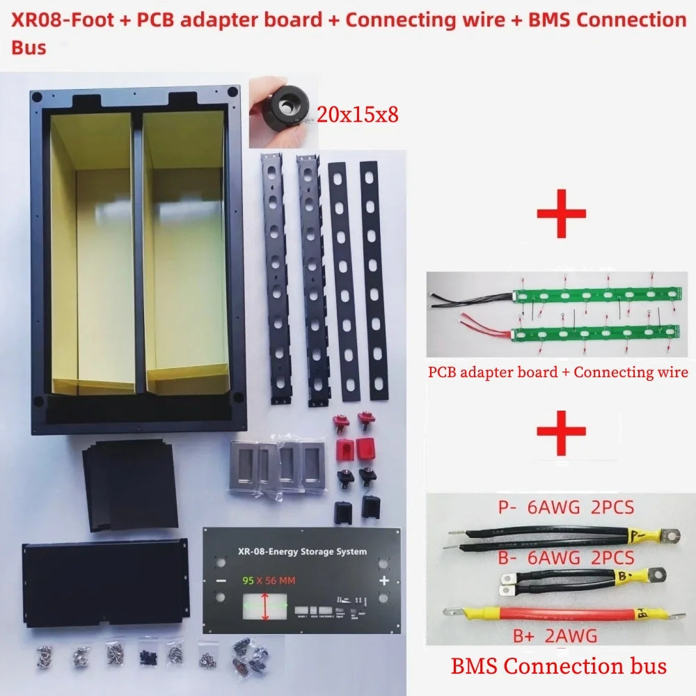 XR08-48V280AH 16S48V Solar Home Energy Storage LiFePO4 Battery bank/Case/Box DIY Kit for JK-BMS-3.2LCD EVE CATL 280AH 302AH