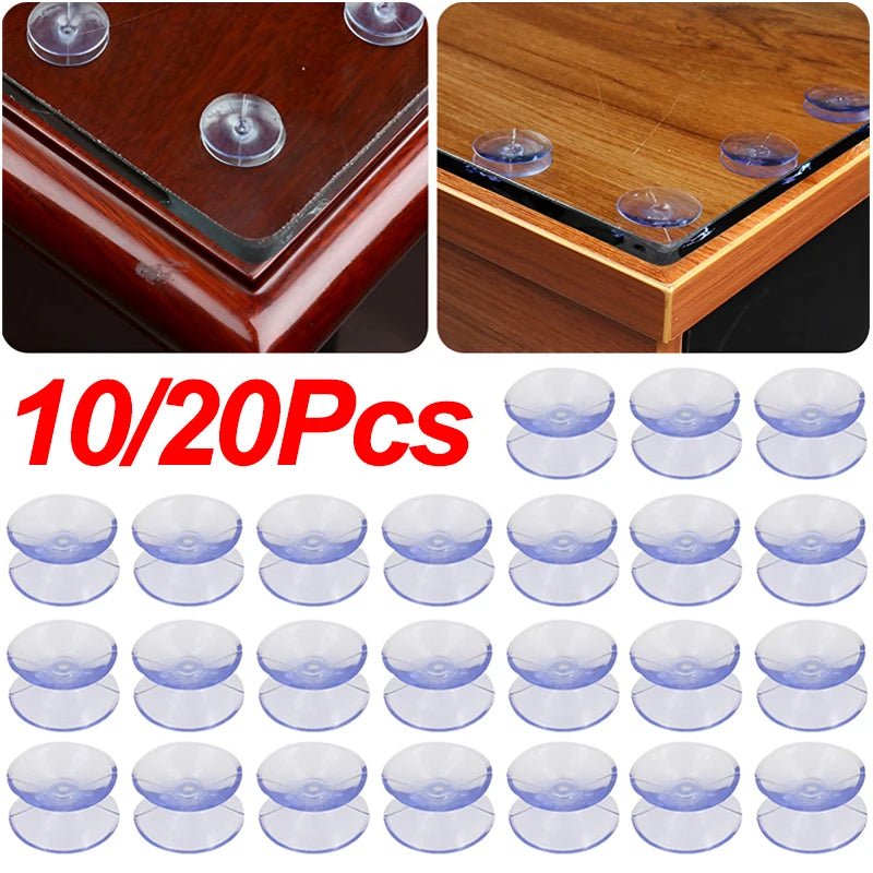 5/20PCS Double Sided Suction Cup DIY Oxygen Tube Fixed Sucker Pads Glass Car Window Kitchen Table Top Spacer Holders 20/30/35mm
