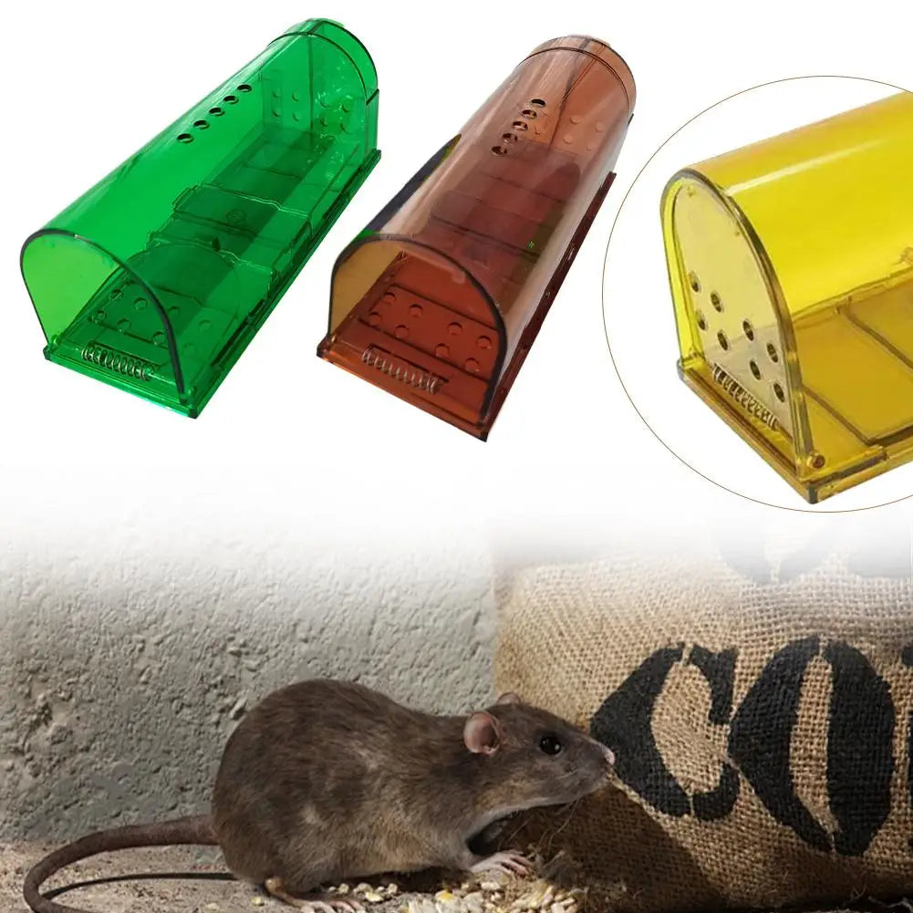 Reusable Mouse Trap Cage - Humane No Kill Rodent Catcher for Pet Control 1Pc Mouse Trap Cage Strong Mousetrap K6K9
