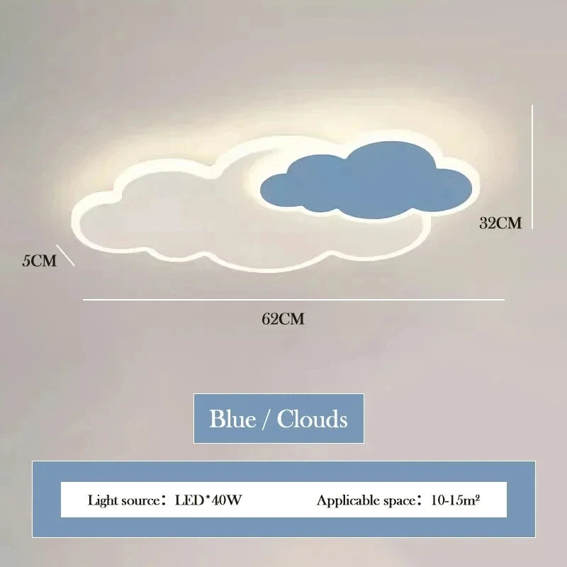 Cloud Shaped Children's Room Bedroom LED Ceiling Lamp Nordic Modern Living Room Decoration Home Dining Room Kitchen Chandelier
