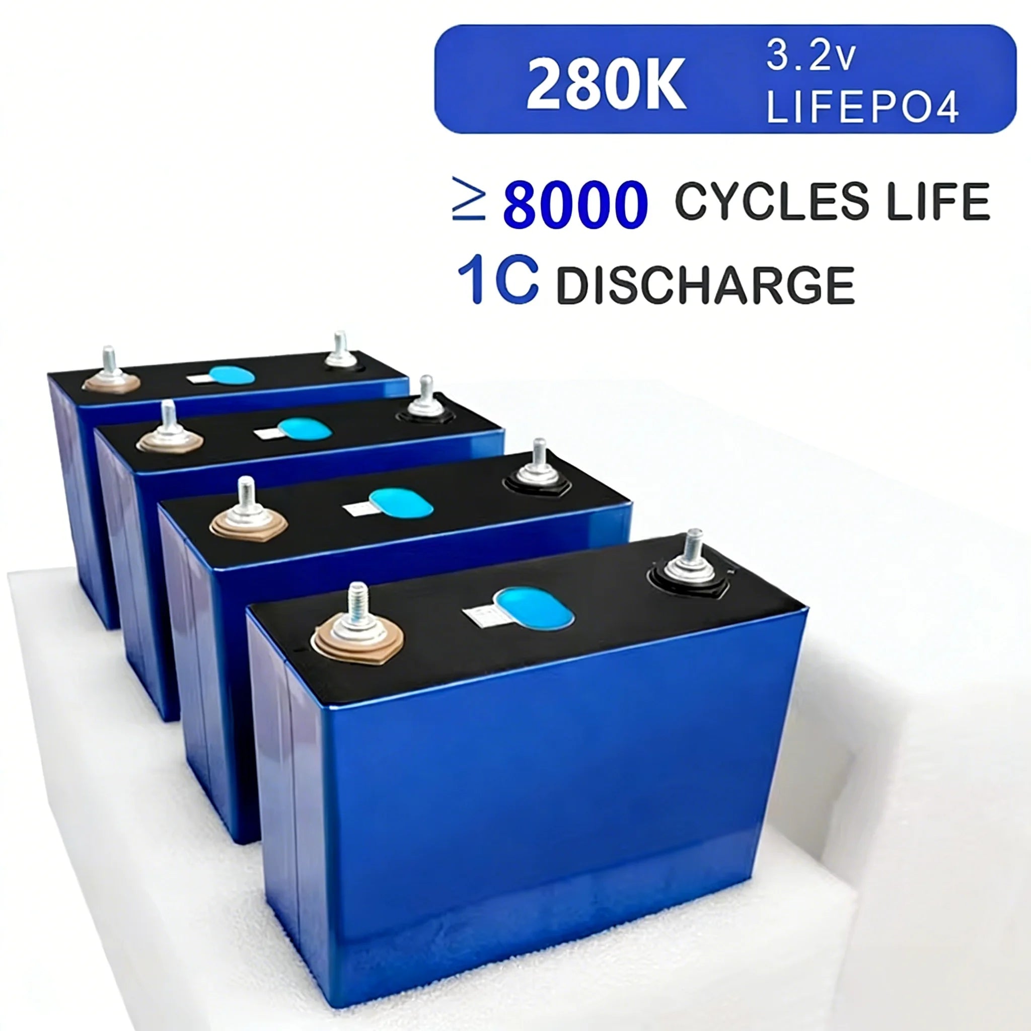3.2V 105AH 230AH 250AH 280AH 304K 314AH 680AH EVE LifePO4 Battery Grade A Rechargeable DIY 12V 24V 48V for RV EV Home Energy