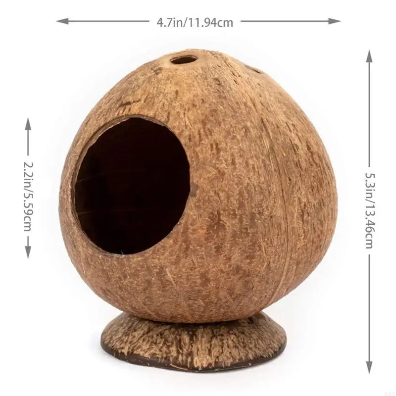 Coconuts Materials Hamster Nest Entrance Hole Secure Resting Cave For Small Pet Animal Comfortable