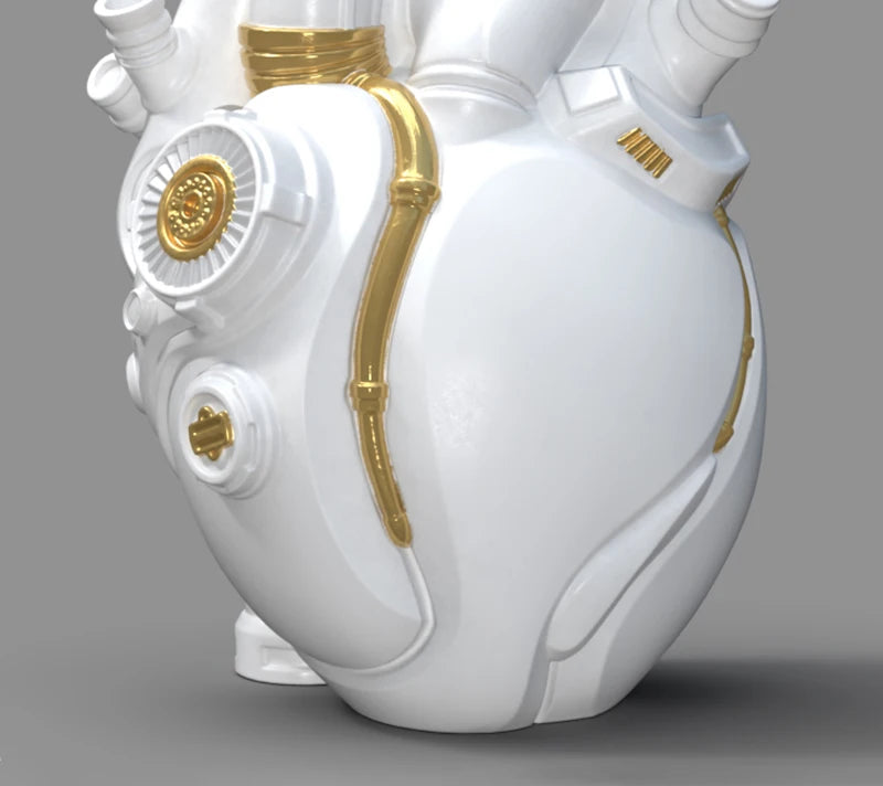 Home Decor Mechanical Heart Cardiac Vase Home Desktop Decoration Crafts Resin Home Flower Arrangement Decoration Ornaments