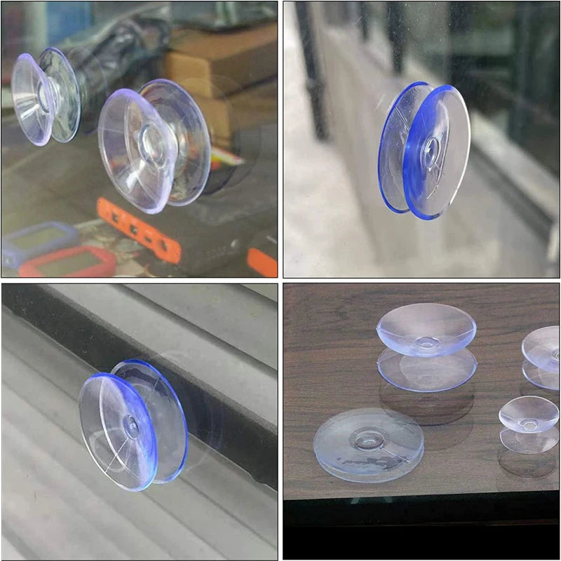 5/20PCS Double Sided Suction Cup DIY Oxygen Tube Fixed Sucker Pads Glass Car Window Kitchen Table Top Spacer Holders 20/30/35mm