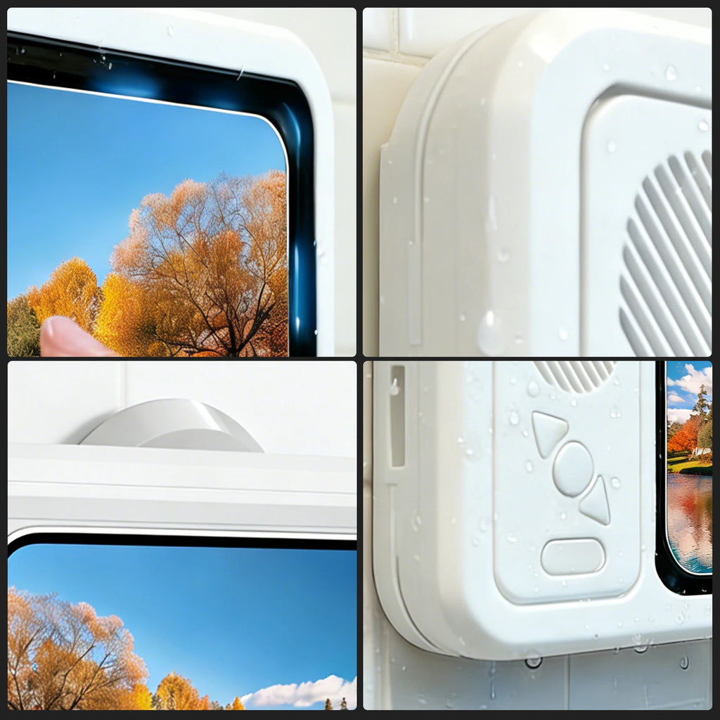 Wall Mounted Phone Holder 480° Rotation Touch Screen IPX5 Waterproof Bluetooth Speaker Shower Storage Case Mobile Phone Stand