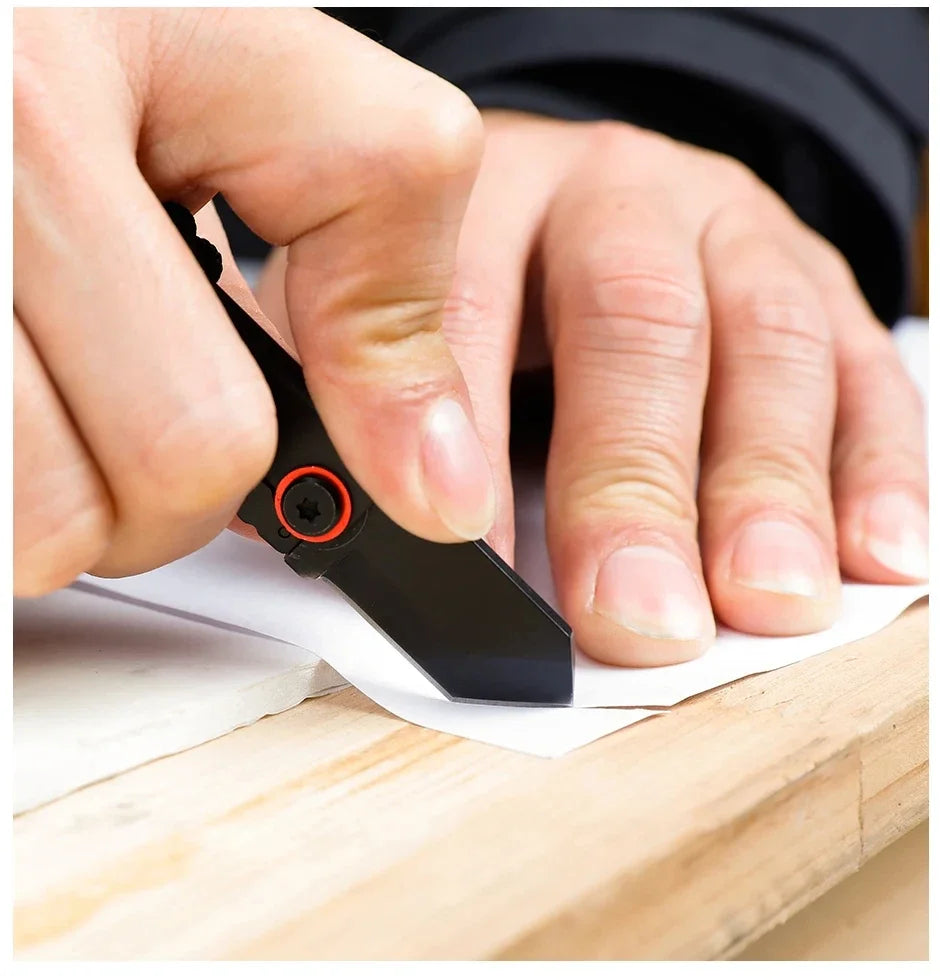 SWISS TECH Outdoor Stainless Steel Mini Folding Pocket Knife Portable Package Opener Unboxing Tool Keychain