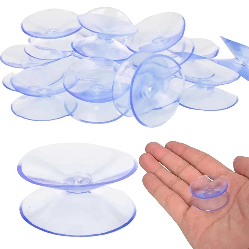 5/20PCS Double Sided Suction Cup DIY Oxygen Tube Fixed Sucker Pads Glass Car Window Kitchen Table Top Spacer Holders 20/30/35mm