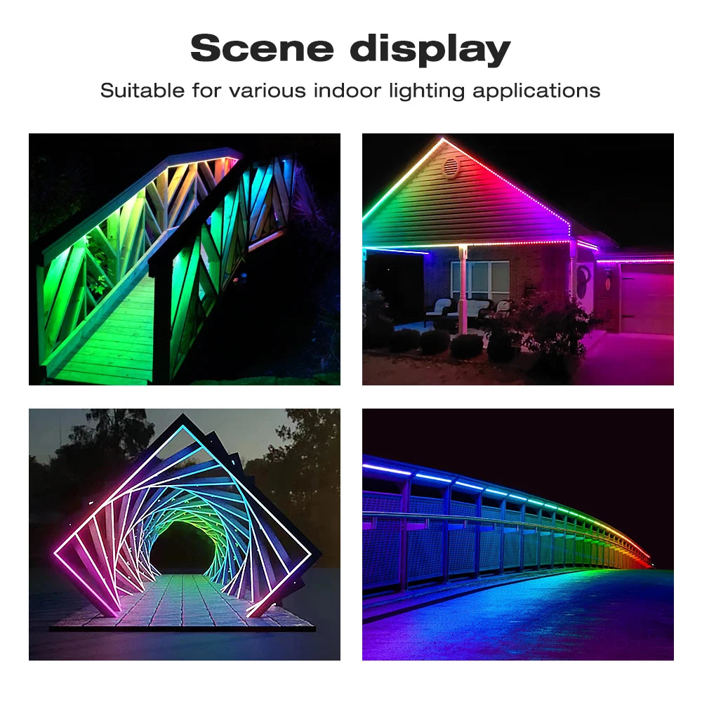 GLEDOPTO WLED Addressable RGB IC LED Strip Controller Smart App Control 800 ICs Home Tech LED Multi Dream Lighting Colorful ESP