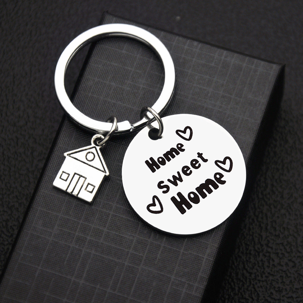 2025 Stainless Steel New Home Keychain Couples First Home Sweet Home Gift Couple New House Keychain Housewarming Gift