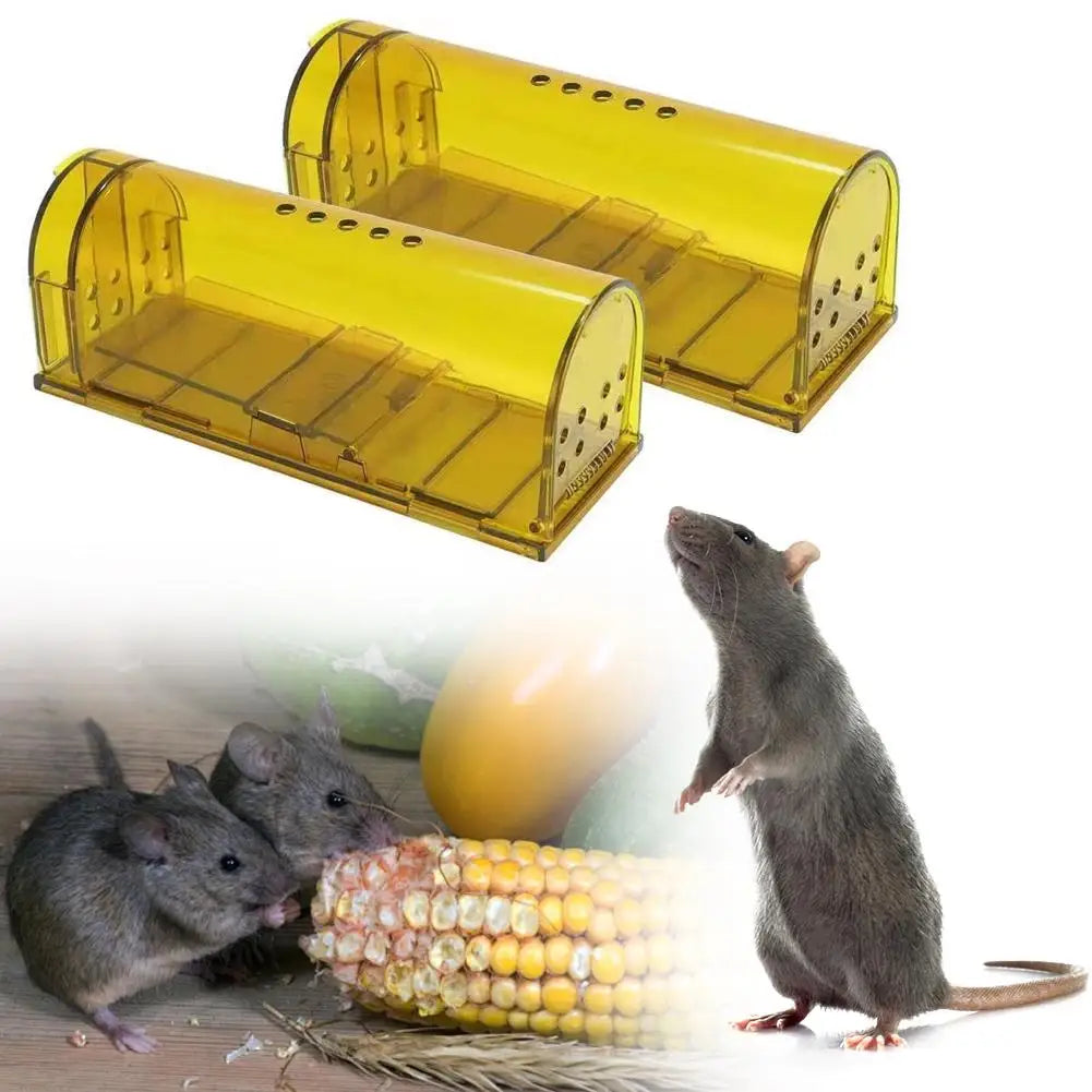 Reusable Mouse Trap Cage - Humane No Kill Rodent Catcher for Pet Control 1Pc Mouse Trap Cage Strong Mousetrap K6K9