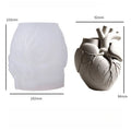 Heart Shaped Flowerpot Silicone Mold Heart Candle Cup Plaster Vase Mold Creative Heart-Shaped Sculpture Concrete Mould Home Deco